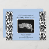 Aankondiging Damask Blue Birth (Voorkant / Achterkant)