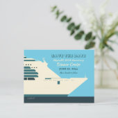 Aankondiging diner cruise "Save the Date" Briefkaart (Staand voorkant)