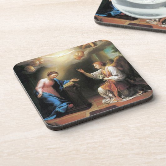 Aankondiging door Anton Raphael Mengs Bier Onderzetter (Linkerzijde)