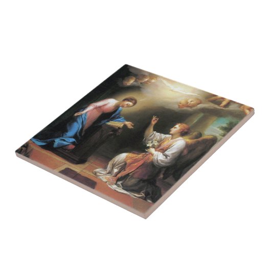 Aankondiging door Anton Raphael Mengs Tegeltje (Zijkant)