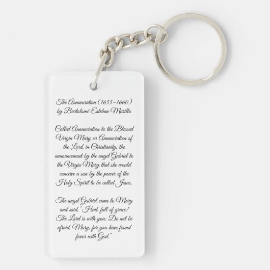 Aankondiging door Bartolomé Esteban Murillo Sleutelhanger (achterkant)