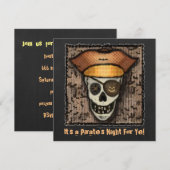 Aankondiging door douane-piraat Skull Halloween Pa (Voorkant / Achterkant)
