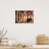 Aankondiging (door Fra Angelico) Poster (Keuken)