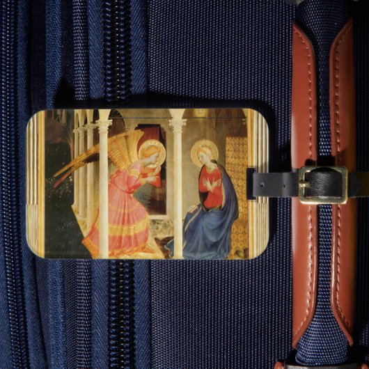 Aankondiging door Fra Angelico, Renaissance Fine A Bagagelabel (Voorkant Insitu 4)