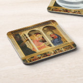 Aankondiging door Fra Angelico, Renaissance Fine A Bier Onderzetter (Linkerzijde)