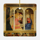 Aankondiging door Fra Angelico, Renaissance Fine A Keramisch Ornament (Achterkant)