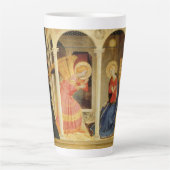 Aankondiging door Fra Angelico, Renaissance Fine A Latte Mok (Voorkant)