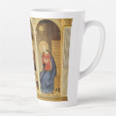 Aankondiging door Fra Angelico, Renaissance Fine A Latte Mok (Rechts)