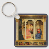 Aankondiging door Fra Angelico, Renaissance Fine A Sleutelhanger (Voorkant)