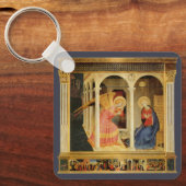 Aankondiging door Fra Angelico, Renaissance Fine A Sleutelhanger (Voorkant)