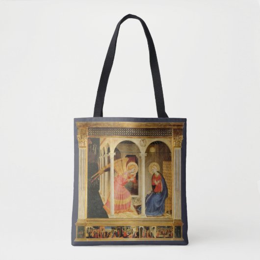 Aankondiging door Fra Angelico, Renaissance Fine A Tote Bag (Voorkant)