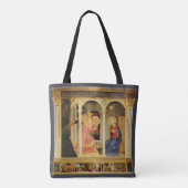 Aankondiging door Fra Angelico, Renaissance Fine A Tote Bag (Achterkant)