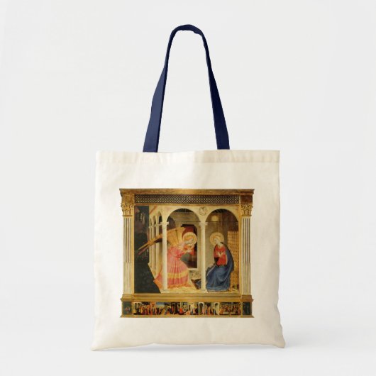 Aankondiging door Fra Angelico, Renaissance Fine A Tote Bag (Voorkant)