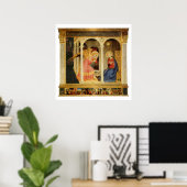 Aankondiging door Fra Angelico, Renaissance Schone Poster (Thuiskantoor)