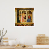 Aankondiging door Fra Angelico, Renaissance Schone Poster (Keuken)