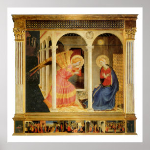Aankondiging door Fra Angelico, Renaissance Schone Poster