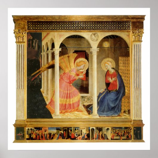 Aankondiging door Fra Angelico, Renaissance Schone Poster (Voorkant)