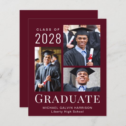 Aankondiging door het Afstuderen van het moderne F (Voorkant / Achterkant)