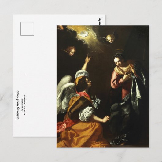 Aankondiging door het Briefkaart Artemisia Gentile (Voorkant / Achterkant)