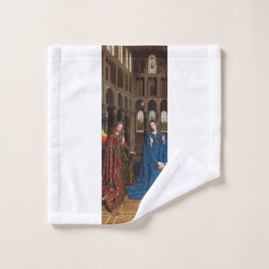 Aankondiging door Jan van Eyck Bad Handdoek (Wasdoekje)