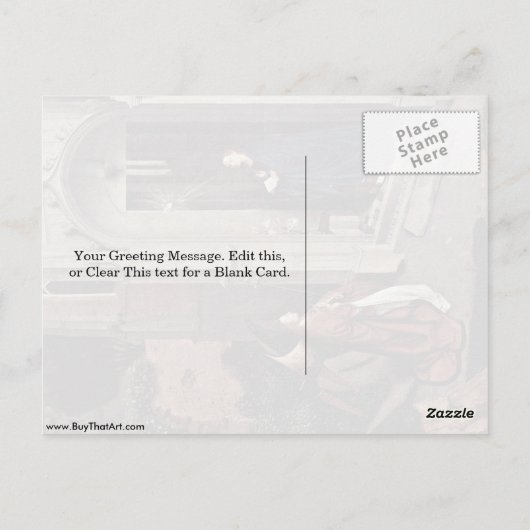 Aankondiging door Jan van Eyck Briefkaart (Achterkant)