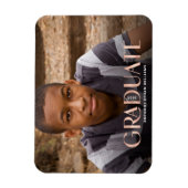 Aankondiging door modern Roos Gold Overlay Foto Af Magneet (Verticaal)