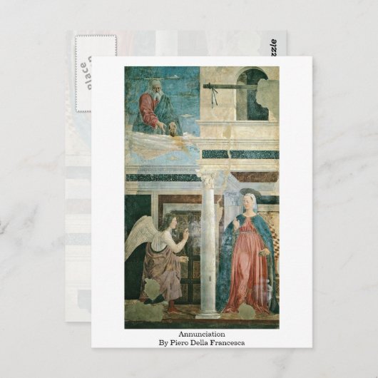 Aankondiging door Piero Della Francesca Briefkaart (Voorkant / Achterkant)
