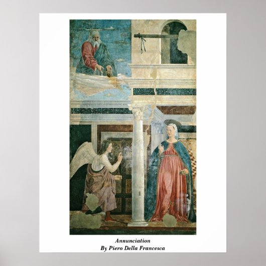 Aankondiging door Piero Della Francesca Poster (Voorkant)