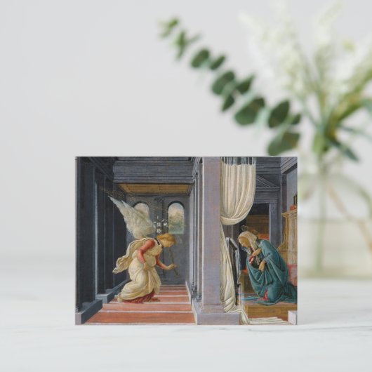 Aankondiging door Sandro Botticelli Briefkaart (Staand voorkant)