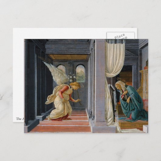Aankondiging door Sandro Botticelli Briefkaart (Voorkant / Achterkant)
