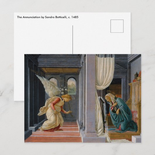 Aankondiging door Sandro Botticelli Briefkaart (Voorkant / Achterkant)