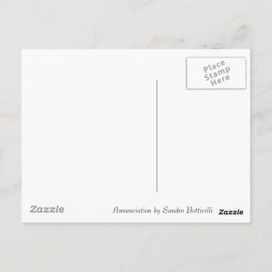 Aankondiging door Sandro Botticelli Briefkaart (Achterkant)