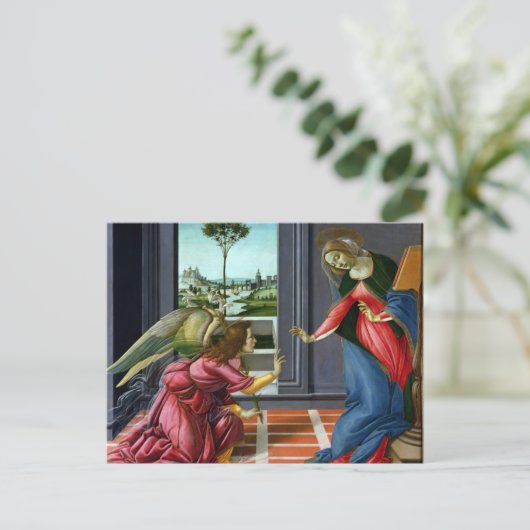Aankondiging door Sandro Botticelli Briefkaart (Staand voorkant)