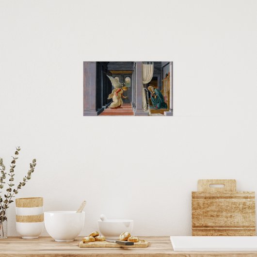 Aankondiging door Sandro Botticelli Poster (Keuken)