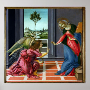 Aankondiging door Sandro Botticelli Poster