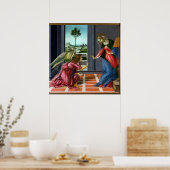 Aankondiging door Sandro Botticelli Poster (Keuken)