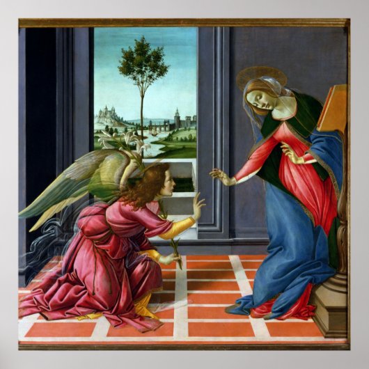 Aankondiging door Sandro Botticelli Poster (Voorkant)