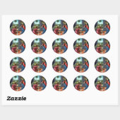 Aankondiging door Sandro Botticelli Ronde Sticker (Vel)