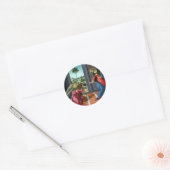 Aankondiging door Sandro Botticelli Ronde Sticker (Envelop)