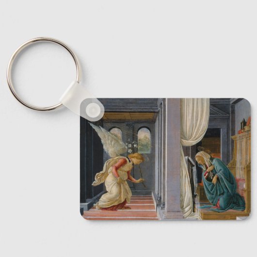 Aankondiging door Sandro Botticelli Sleutelhanger (Achterkant)