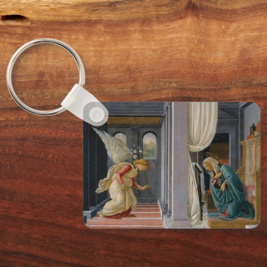 Aankondiging door Sandro Botticelli Sleutelhanger (Achterkant)
