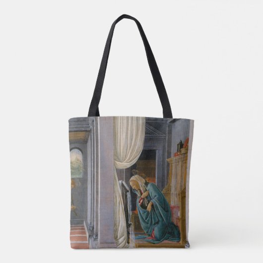 Aankondiging door Sandro Botticelli Tote Bag (Achterkant)