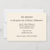 Aankondiging Dover Delaware Briefkaart verhuizen (Achterkant)