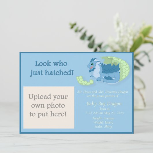 Aankondiging Dragon Hatchling Birth (Staand voorkant)