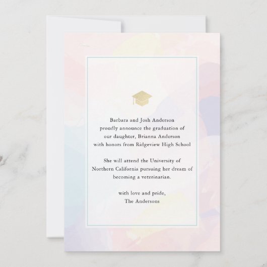 Aankondiging droomverloopvervagen foto-Afstuderen (Achterkant)