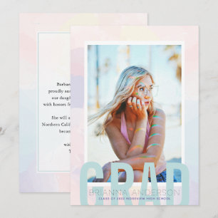 Aankondiging droomverloopvervagen foto-Afstuderen