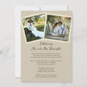 Aankondiging dubbele foto privé huwelijk (Voorkant)