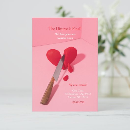 Aankondiging echtscheiding (Staand voorkant)