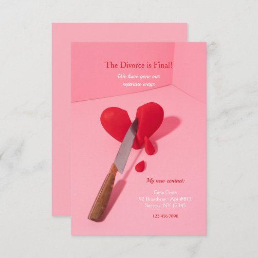 Aankondiging echtscheiding (Voorkant / Achterkant)