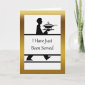 Aankondiging echtscheidingspapieren, net opgediend (Voorkant)